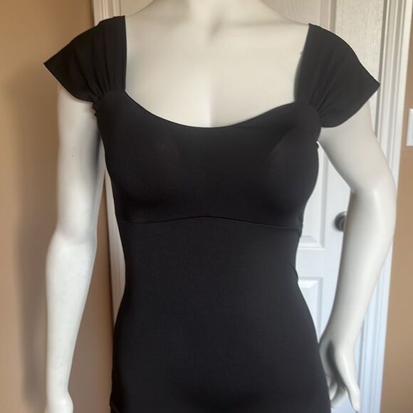 Very simple long black dress/Size S - Picture 3 of 13
